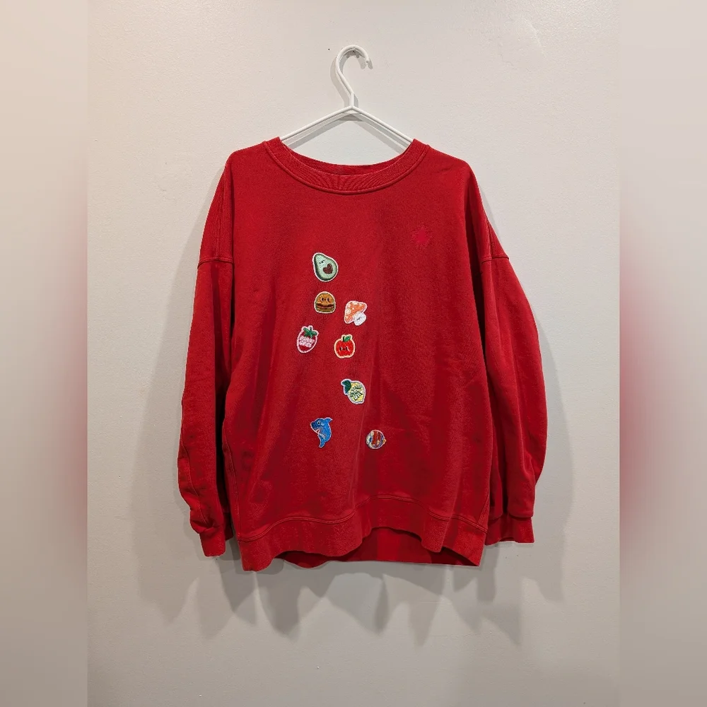 Lululemon Red Upcycled Crewneck Sweatshirt – One of a Kind - Picture 2 of 8